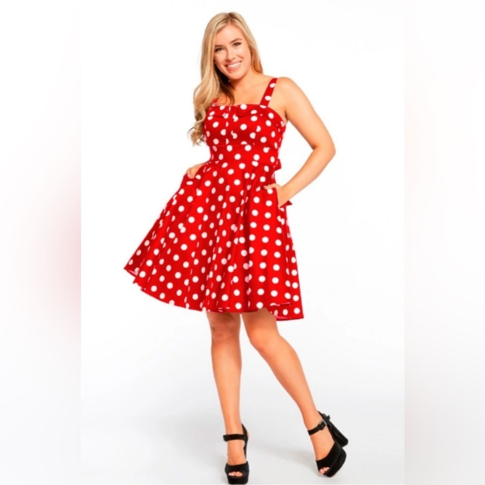 Retro Red 50’s Polka Dot Dress